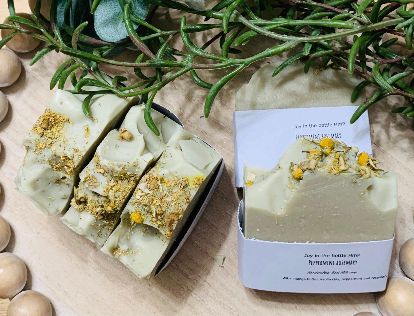 Peppermint Rosemary Goat  Milk Soap