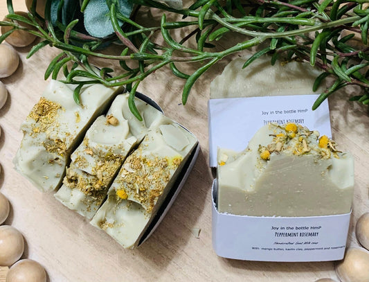 Peppermint Rosemary Goat  Milk Soap