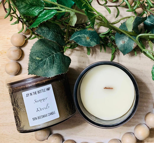 Summer Woods 100% beeswax candle